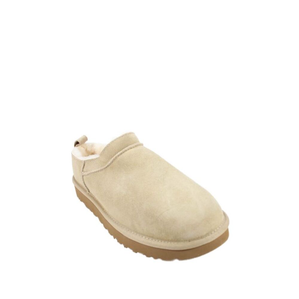 Ugg Mens Suede Lamb Fur Lined Mini Bootie Shoes Light Brown Size 10